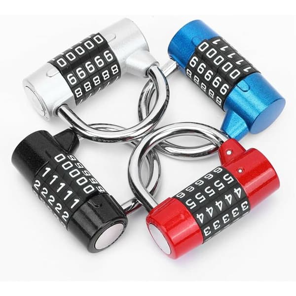 Combination Lock, 5-Digit Resettable Code, Durable, Compact, Easy to Install and Use, Safe, Gym Locker, Fence, Toolbox,