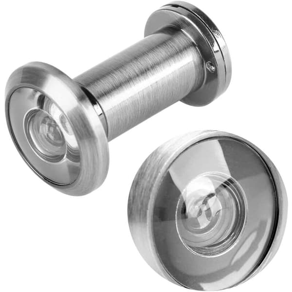 Dørkikkert 16mm - Børstet Nikkel 200° Vidvinkel for Dør