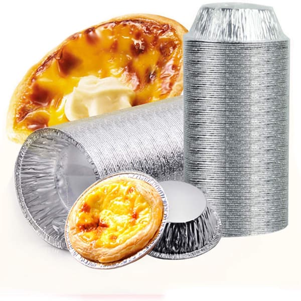 100 stk engangs eggekopper, tinnfolie, eggformer, bakeformer, paiformer