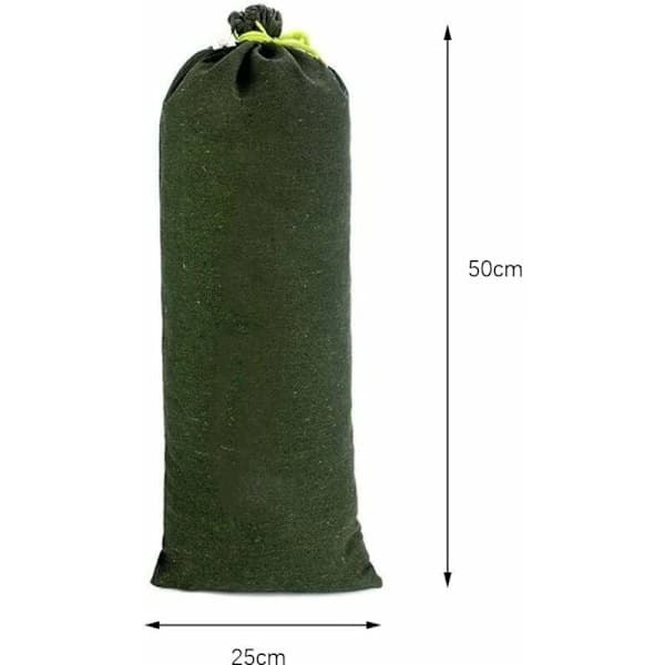 8-pack Canvas Sandbags, Heavy Duty Reusable Flood Protection for Garages, Basement Doors, and Windows, Green