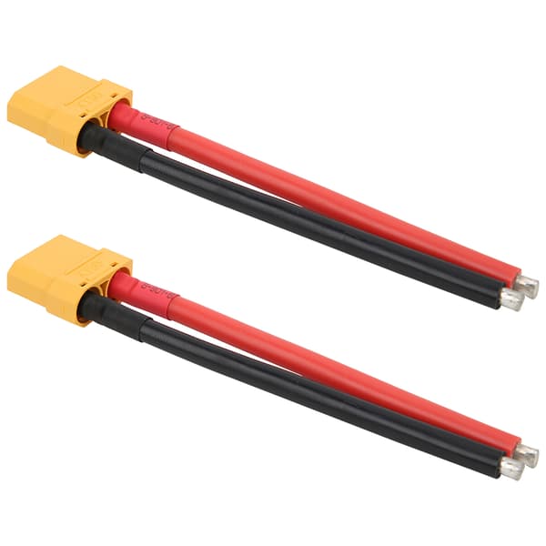 XT90 hanstik med 12AWG 110 mm silikontråd tilbehør til RC FPV modelbatteri (sort rød)