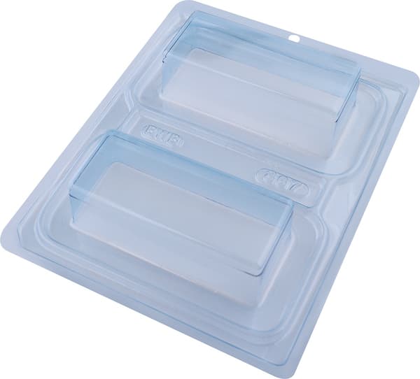 Pralinform Blokksjokoladeform - BWB 867 - Spesiell 3-delt form Transparent transparent
