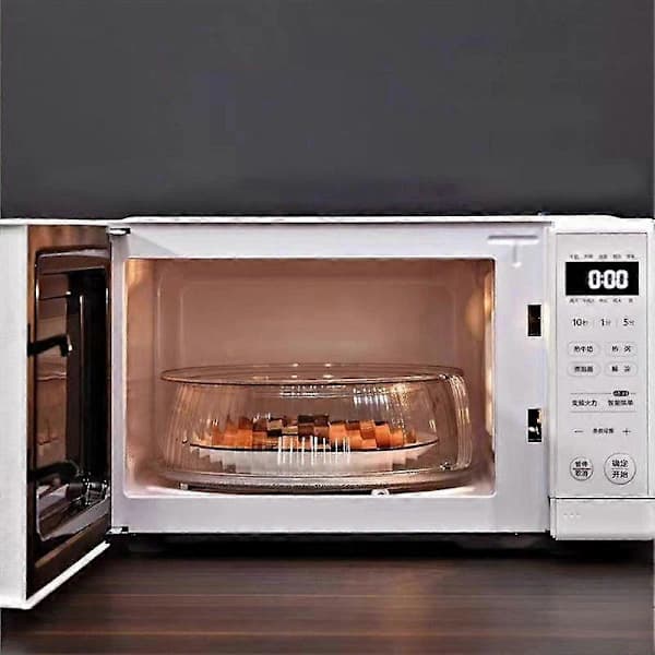 High Microwave Glass Cover Splash Guard Lid With Handle For Cooking Bacon And Steaming Vegetables