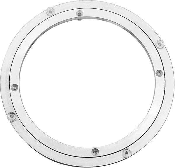 Kraftig rund glat spisebordsdrejeskive i aluminiumslegering - 12