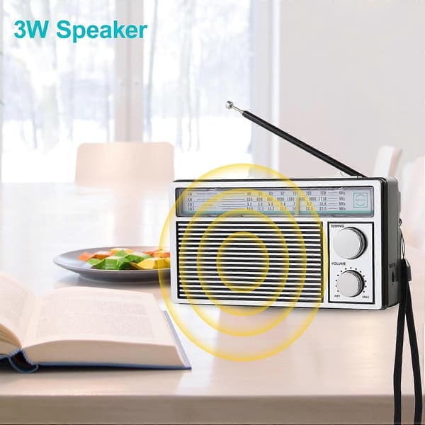 Laadukkaat kannettavat AM FM retro-radiot, transistoriradio korkealla [DB]