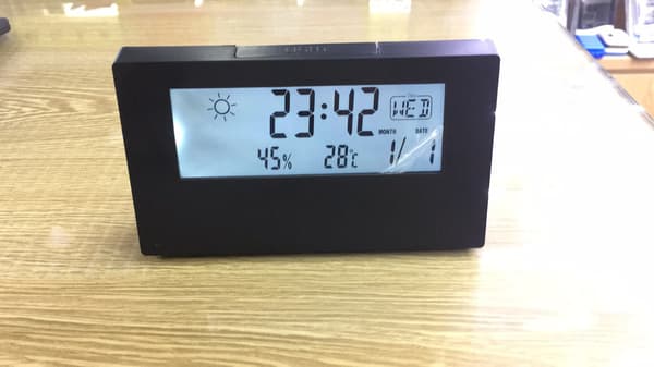 Sort Digital Vækkeur, Rejsevækkeur, Dato, Kalender