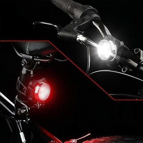 3 tilstande cykellygte indbygget batteri genopladelig USB LED 2 stk