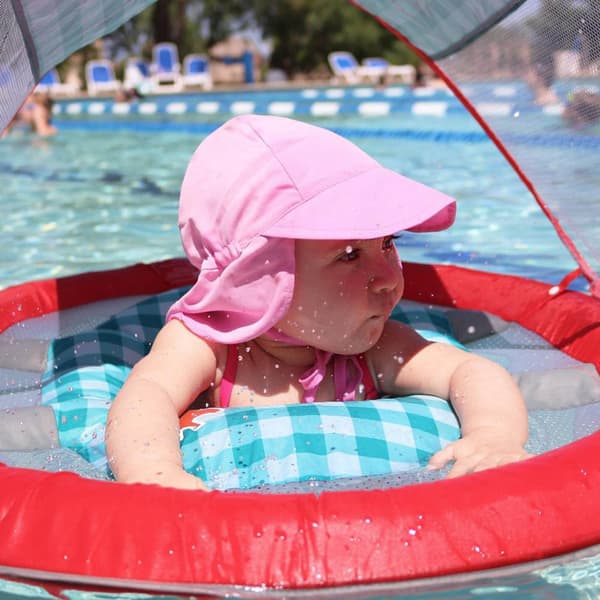 Mjuk Solhatt för Barn (Rosa - Justerbar Huvudomkrets 48 - 54 cm)