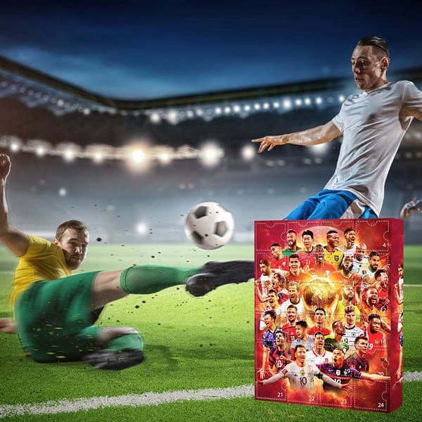 Fodboldoverraskelseskalender 2025 med Messi & Mbappe[JUN]