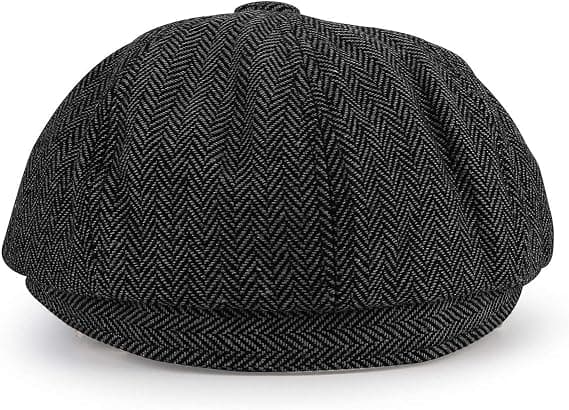Gavroche Keps Baker Boy Hat Flat Caps - Peaky Herringbone Tweed Gatsby Hat Ivy Irish Cap til Mænd og Kvinder