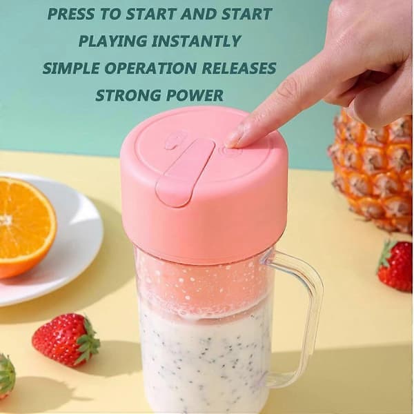 Electric Juicer Portable Blender Smoothie Juicer Fruit Machine (Blue)