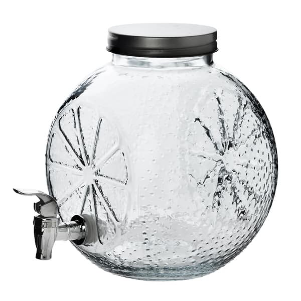 MODERN KITCHEN Glasskaraffel med kran 5L - Sitrusdesign for festlige anledninger