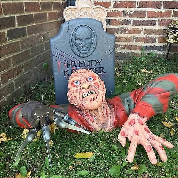 Läskig Krypande Zombie Trädgårdsstaty Halloween Dekoration Typ-A