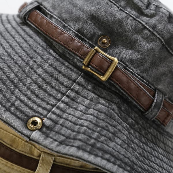 Fiskerhat Solhat Herre Dame UV-beskyttelse Havehat Udendørs Vandrehat Bushhat Sammenfoldelig Safarihat sort black