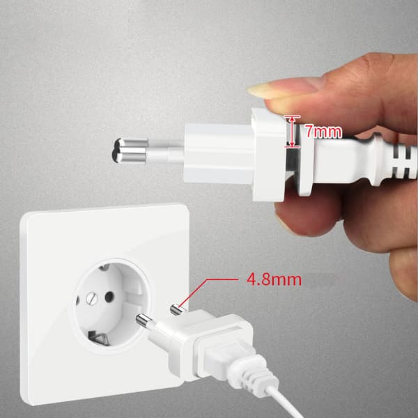 Europeisk standard vit kontakt 4,0 mm reseadapter-FX-