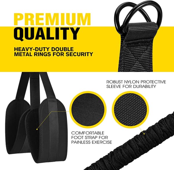 Modstandsbånd Pull Up Assistance Bands, Fitness Styrketræning (225 lbs - Sort)