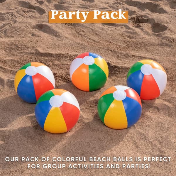 Regnbågsbadbollar (12-pack), 30 cm uppblåsbara poolleksaker för sommarvattenlekar.