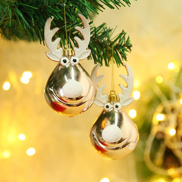 Christmas Tree Baubles, Elk Design, Hanging Baubles, Party