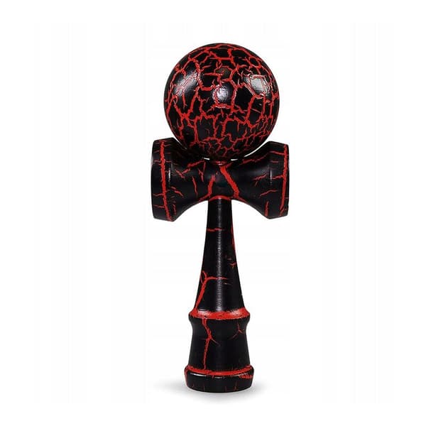 Barnleker Stor Ferdighetsball Kendama Sverdball Barn Moro?? Voksne Treleker for Eldre (Svart og rød)
