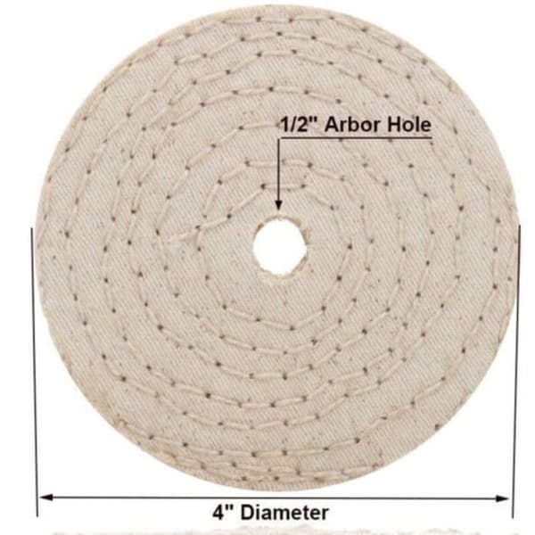Four Polishing Wheels for 4-inch Bench Grinders and One Accessory