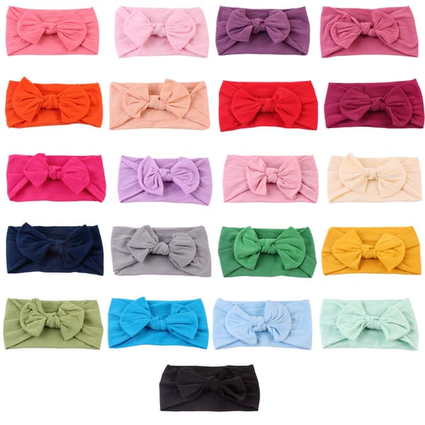 21 färger nylon stretch tryck babyhårband kreativ DIY Dec