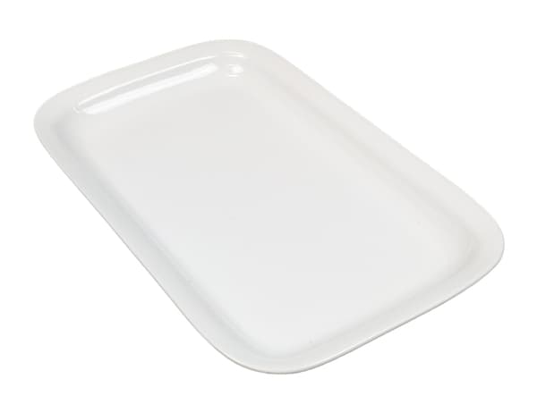 Rektangulær dyb porcelænstallerken/fad – Runde - 4-pak Vit 4000