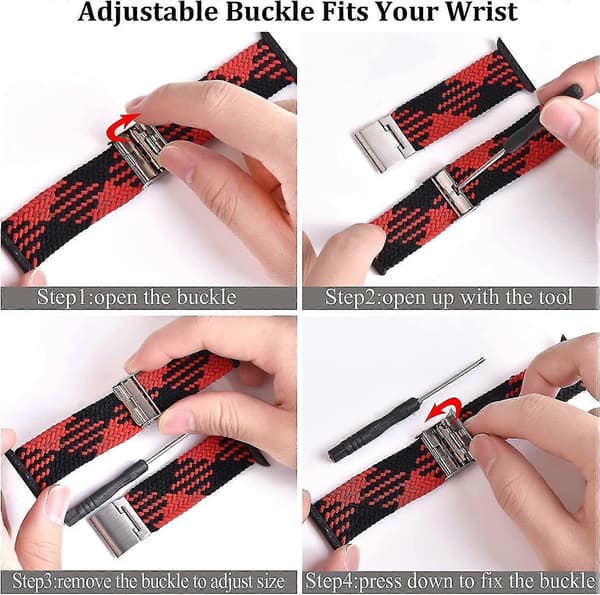 【LD】Adjustable Bed Solo Loop with Le Compatible with Watch 42mm 44mm 45mm Soft Wrist Stretched Nylon S Compatible with Iwatch