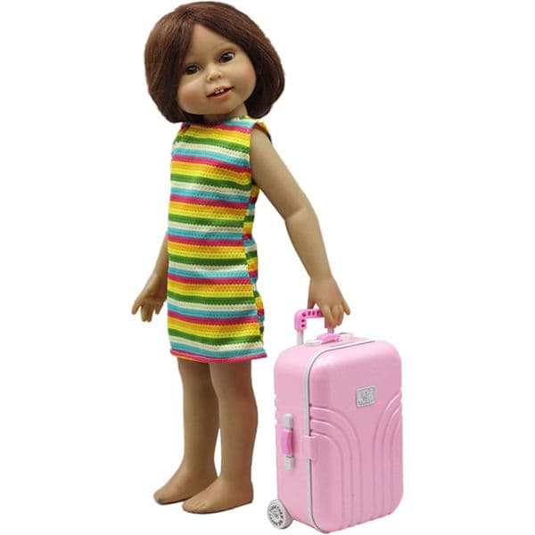 1 stk Mini Liten Reiseveske Spargris, Skrivebordssimulering Reiseveske Laget (rosa)