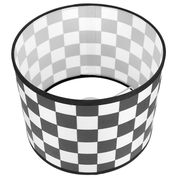 Plaid Lampshade Replacement Plaid Lampshade for Table Lamp Black and White 22cm Diameter x 17cm Height Decoration 1-pack