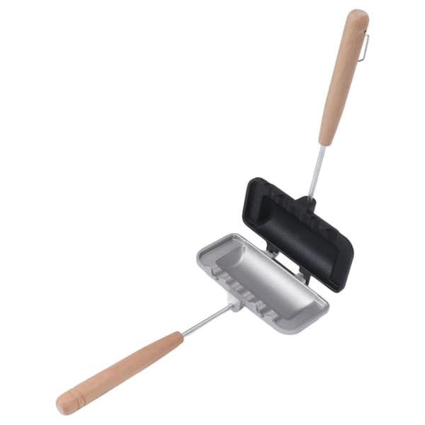Dobbeltsidet sandwichpande, bageform med forsegling til brød, non-stick, køkkenredskab