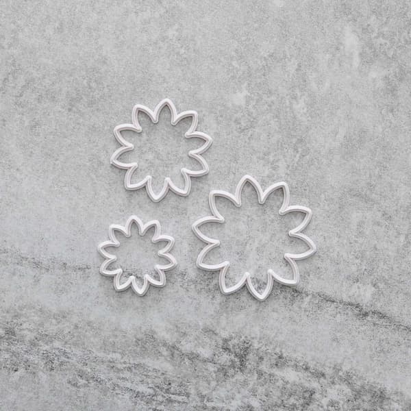 Udstikker Blomst 3 stk | Åkande Vit white