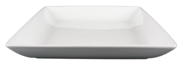 Firkantet Porselenstallerken - Dyp - 4-pakning Vit 4800