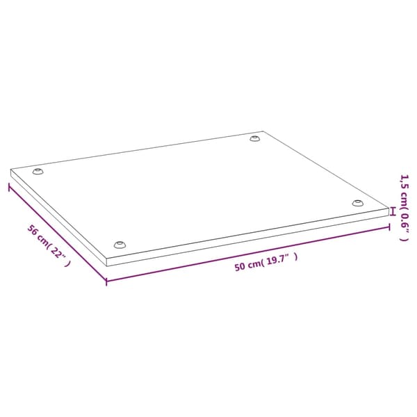 vidaXL Liesisuoja 50x56x1,5 cm bambu Brun 3550