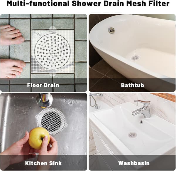 30 stk Hårfanger, 11 cm Køkkenvaskfilter, Bruseafløbsfilter