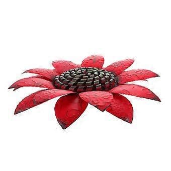 1 st Järnkonst Imitationsblomma Väggdekor Väggprydnad för Dekor (Röd)
