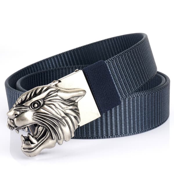 Herr Mote Gull/Sølv Tredimensjonal Tiger Spennedesign Toppbelte