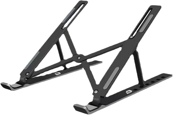 Justerbart laptopstativ - Ergonomisk design, 6 justeringsniveauer, Premium ABS-silikonekonstruktion, Bærbart og foldbart