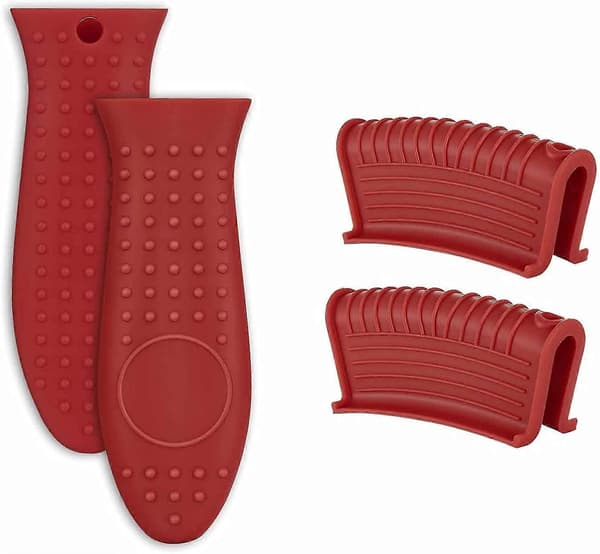 Cast Iron Handle Cover Set, Silicone Pot Holder, Heat Resistant for Cooking