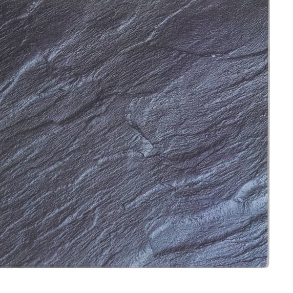 vidaXL Cutting Board 2 pcs with Natural Stone Pattern Tempered Glass Svart black
