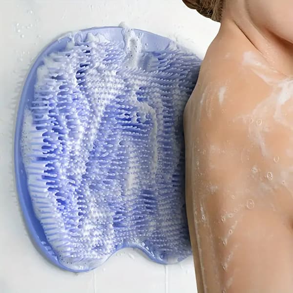 Skridsikker brusefodsskrubber massager (blå)