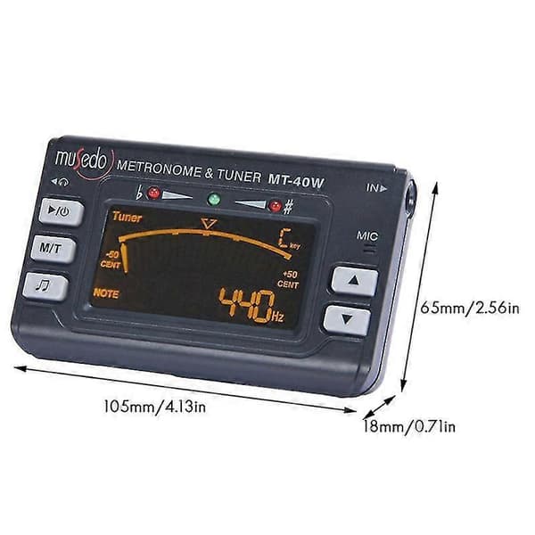 Musedo Mt-40w Metro Tuner Tone Generator Elektronisk Digital LCD 3