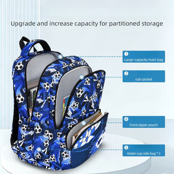 School Bag, 3-piece Boys' Backpack, Backpack (Game)