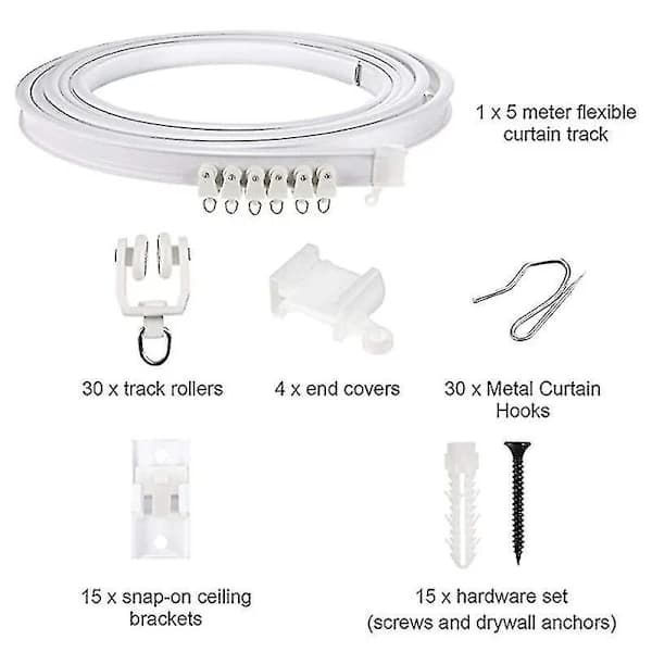 1-5 Meter Flexible Ceiling Curtain Track, Flexible Ceiling Curtain Track 1m