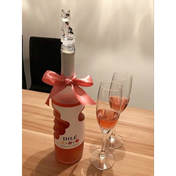 Vinprop til champagneflasker (transparent kat)