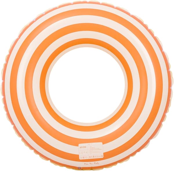 Retro Striped Thick Inflatable Swim Ring, Summer Outdoor Beach Pool Swim Ring, Suitable for Adults
