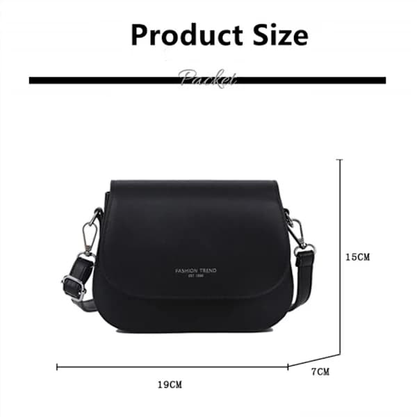 Ny Retro Sadel Taske PU Skuldertaske Messenger Khaki