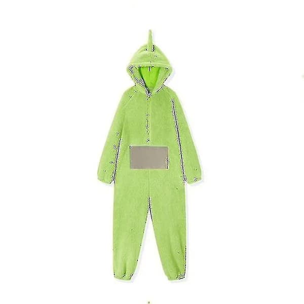 Teletubbies Onesie Pyjamas til Voksne Tyk Koralfleece Grøn grøn s