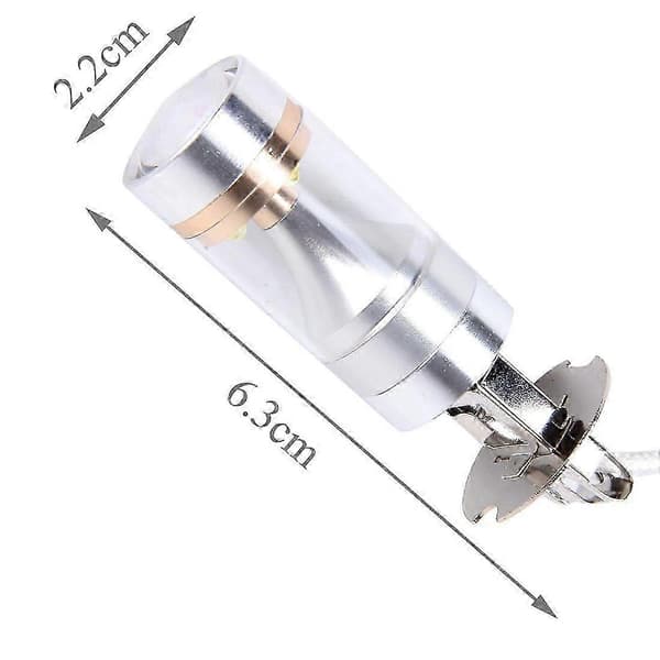 2 kpl H3 30W 350 LM 6000K valkoinen valo 6 LED auton sumuvalopolttimo, DC 12V 26s