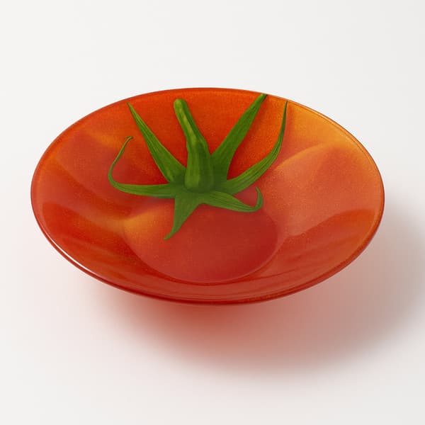 ARIA FRESH Tomatform 25x25x5 cm i Rødt Glassdekorasjon for Servering