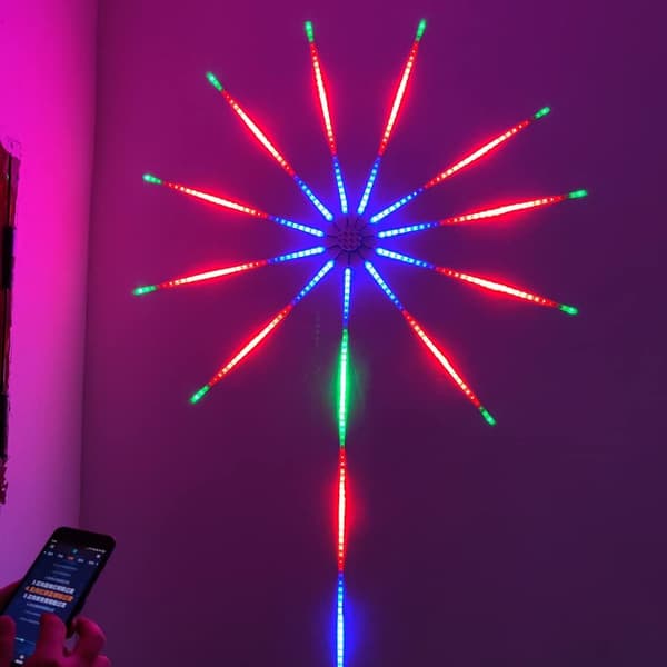 Starburst-lys med fjernkontroll, LED-lyslenke med